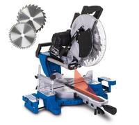 Scheppach Hm140L 12" Sliding Mitre Saw, 2000W, 305mm 24T 48T Tct Blades, 330X105mm Cross Cut, 45 Degree Double Bevel & Laser Guide