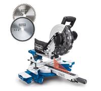 Scheppach Hm254 10" Sliding Mitre Saw, 2000W, 255mm 48T 60T Tct Blades, 340X90mm Cross Cut, 45 Degree Bevel & Laser Guide