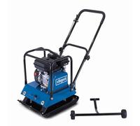 Scheppach HP1800S Wacker Plate Compactor | 55 x 44cm Plate | 5.6hp Petrol | 15,000N Force | 30cm Depth | Inc. Wheels & Rubber Mat
