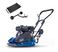 Scheppach HP2300S Wacker Plate Compactor | 54 x 42cm Plate | 4.1kW Petrol | 13,000N Force | 30cm Depth | Inc. Wheels & Rubber Mat