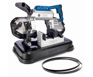 Scheppach MBS1200 Metal Band Saw | Lightweight & Variable Speed | 1200W | Cuts 127mm Plastic & Various Metals | 45° Angled Cuts | Inc. LED Light & 2 Blades