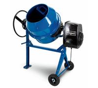 Scheppach Mix125 Electric Cement Mixer, 550W, 125L Drum 90Kg Capacity, 26.6Rpm Mixing, 385mm Opening & Transport Wheels