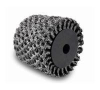 Scheppach MRS1300 Twisted Metal Wire Brush, 120x100mm, Heavy-Duty Rust Removal & Surface Preparation Brush, Compatible with MRS1300 Universal Sander