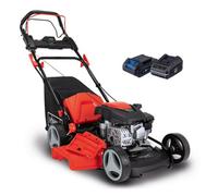 Scheppach Ms150-46E Self-Propelled Petrol Lawn Mower, 46Cm, Electric Start, Mulching, 55L Bag