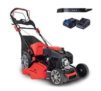 Scheppach Ms225-56E Self Propelled Petrol Lawnmower, 224Cc, 56Cm Cutting Width, 65L Grass Bag, Electric Start
