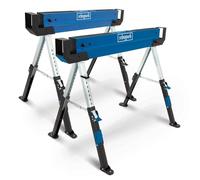 Scheppach MWB600 Trestle Saw Horse | Foldable, Portable & Compact Universal Base | 589kg Load | Adjustable Height 61.8-82cm | Non-Slip Feet | Woodworking DIY Workshop