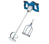 Scheppach PM1400 Paddle Mixer, 1400W, 0-1200rpm, Straight & Spiral Stirrers | Handheld paint stirrer and cement mixer with 2-speed gearbox, 6-stage speed control and ergonomic twin handles