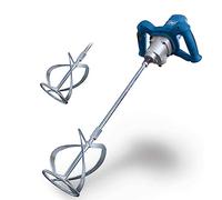 Scheppach PM1600 Paint & Mortar Stirrer, 1600W, 2-Speed Gearbox, Variable Speed, 2 Mixing Paddles