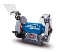 Scheppach SM200L Double Bench Grinder | Knife, Chisel, Scissor, Garden Secateur Sharpener | 500W | 8" 200mm Wheel | Cast Iron Base | Inc. LED Lights & Spark Deflector