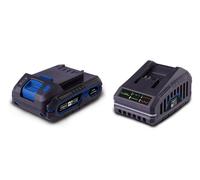 Scheppach 20V 2Ah Lithium-Ion Battery | IXES Series Cordless Tools | LED Charge Indicator (2.0Ah 20V Starter Kit)