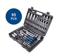 Scheppach TB94 Socket Wrench Set | Tool Kit with Case | 95 Pieces | Chrome-Vanadium & Tool Steel | 2 Reversible Ratchets | Durable & Compact Tool Kit