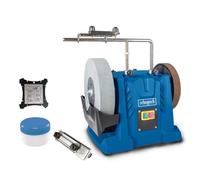 Scheppach Tiger 7000S Wet Grinder | 200W | Ø250mm K220 Stone | Inc. Universal Jig, Angle Gauge, Leather Honing Wheel & Paste