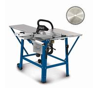 Scheppach TS310 12" Table Saw, 2200W, 315mm Circular Saw, 83mm Cut Height, 45° Tilt, Sliding XL Table & Extensions, 2 Blades