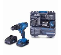ScheppachC-DTB74/1-X Cordless 20V Drill Starter Kit | Inc. 2Ah Battery, Charger, 74pc Drill Bit Set & Tool Kit | 2 Gear 1550 RPM
