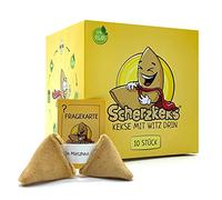 Scherzkeks® - A pack of 10 pieces of banter cookies, 10 cookies with flat jokes, vegan, made in Germany, gift idea, vegan gifts, guest gifts, birthday, fortune cookies
