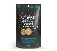Schesir After Dark Chicken Fillets with Quail Eggs in Mousse Complete Wet Cat Food in Bag, Grain Free, High Protein Source, Hydration, 12 x 80g