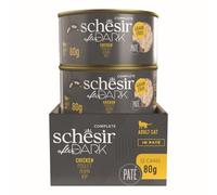 Schesir After Dark Pate Complete Adult Cat Food Chicken Grain Free 80g x 12 Pack