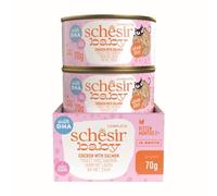 Schesir Baby Wholefood Complete Kitten Cat Food Chicken & Salmon Grain Free 70g x 12 Pack