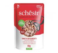SCHESIR Complete Nutrition Tuna Fillet with Shrimps in Jelly | Size: 85g