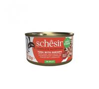 SCHESIR Complete Nutrition Tuna with Shrimps in Jelly Cat Can | Size: 12x85g