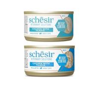 Schesir Diet Wet Cat Food - Diet Weight - Various Mixes and Flavors - 8 x 80 g (8 x 80 Gr, 4 x Chicken in Broth 4 x Chicken Mousse)