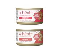 Schesir Diet - Wet Cat Food - Gastrointestinal Diet - Various Mixes and Flavors - 8 x 80 g (8 x 80 Gr, 4 x Chicken in Broth 4 x Tuna)