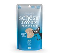 Schesir Silver Mousse Senior Complete Cat Food Chicken Grain Free 80g x 12 Pack