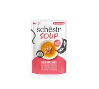 Schesir, Soup with Salmon Fillets and Carrots, Complementary Wet Cibo for Cats, in Bags, Original Recipe, 100% Natural, 12 x 40 g