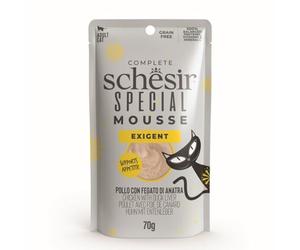 Schesir Special Mousse Complete Adult Cat Food Exigent Supports Appetite 70g x 12 Pack