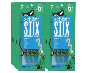 Schesir Stix, Autùn, Creamy and Protein Rich Snack for Cats (72 sachets x 15g)
