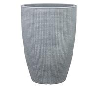 Scheurich Barceo High 40 Round Tall Planter - Stony Grey - Made with Recycled Plastic - 10 Year Guarantee - Outdoor Use