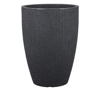 Scheurich Barceo High 54 Round Tall Planter/Planter - Stony Black - Made with Recycled Plastic - 10 Year Guarantee - Outdoor Use