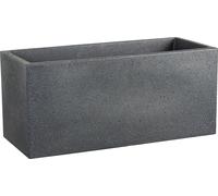 Scheurich C-Cube Long Planter - Stony Black - 60 cm