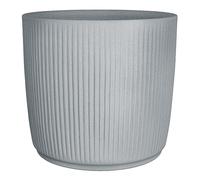 Scheurich Linetto 30 Stony Grey Round Planter Planter Made with Recycled Plastic Outdoor Use