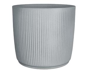 Scheurich Linetto 40 Stony Grey Round Planter/Planter/Planter, Made with Recycled Plastic, 10 Year Guarantee, Outdoor Use