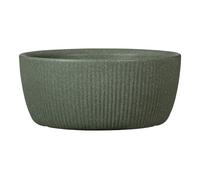 Scheurich Linetto Bowl 30 Round Planter - Dark Green - Made with Recycled Plastic - 10 Year Guarantee - Outdoor Use
