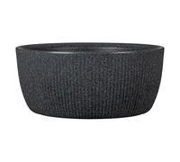 Scheurich Linetto Bowl 30 - Stony Black Round Planter - Made with Recycled Plastic - 10 Year Guarantee - Outdoor Use