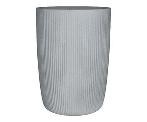 Scheurich Linetto High 54 Round Tall Planter - Stony Grey - Made with Recycled Plastic - 10 Year Guarantee - Outdoor Use
