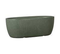 Scheurich Linetto Oval Bowl, Round Planter/Planter/Planter, Dark Green, Made with Recycled Plastic, 10 Year Guarantee, Outdoor Use