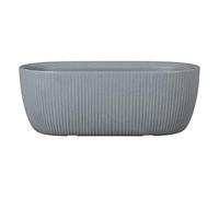 Scheurich Linetto Oval Bowl, Round Planter/Planter/Planter, Stony Grey, Made with Recycled Plastic, 10 Year Guarantee, Outdoor Use