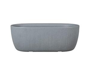 Scheurich Linetto Oval Bowl, Round Planter/Planter/Planter, Stony Grey, Made with Recycled Plastic, 10 Year Guarantee, Outdoor Use