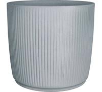 Scheurich Linetto 40 Stony Grey Round Planter/Planter/Planter, Made with Recycled Plastic, 10 Year Guarantee, Outdoor Use