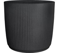 Scheurich Linetto 30 Stony Black Round Planter/Planter/Planter, Made with Recycled Plastic, 10 Year Guarantee, Outdoor Use