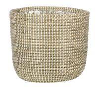 Scheurich Seagrass 15 Basket Planter/Basket Planter/Basket Pot Made of Seagrass Colour: White, 15 cm Diameter, 13 cm High, 2.1 L Vol.