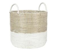 Scheurich Seagrass 27 Basket Planter with Seagrass Handles, Colour: Nature White, 27 cm Diameter, 23.5 cm High, 13.1 L Vol.