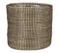Scheurich Seagrass Natural Wicker Basket Planter Ø22 Black