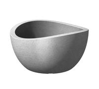 Scheurich Wave Globe Bowl Plastic Stone Grey