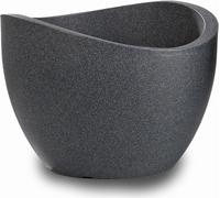 Scheurich Wave Globe, Planter made of Plastic, Black-Granite, 30 cm diameter, 2