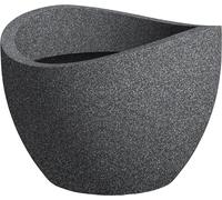 Scheurich Wave Globe, Planter made of Plastic, Black-Granite, 30 cm diameter, 2