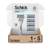 Schick Hydro Dry Skin Razor - Razor for Men with Dry Skin with 5 Razor Blades (Packaging/Color May Vary)